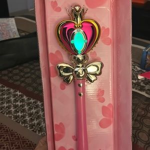 Anime Wand Glow Stick Moon Light Music Spiral Heart Rod Cosplay Prop Toy